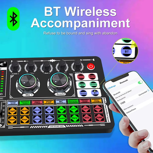 Ensemble microphone et carte son F999 + M998