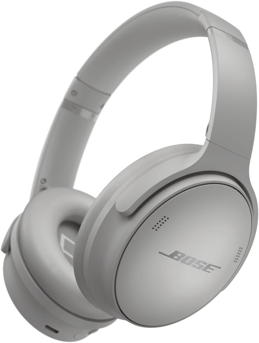 Bose QuietComfort Headphones - Wireless Bluetooth Headphones, Active Over Ear Noise Cancelling and Mic, USB-C Charging, Deep Bass, Up to 24 Hours of Playtime, Moonlight Grey - Limited Edition Color