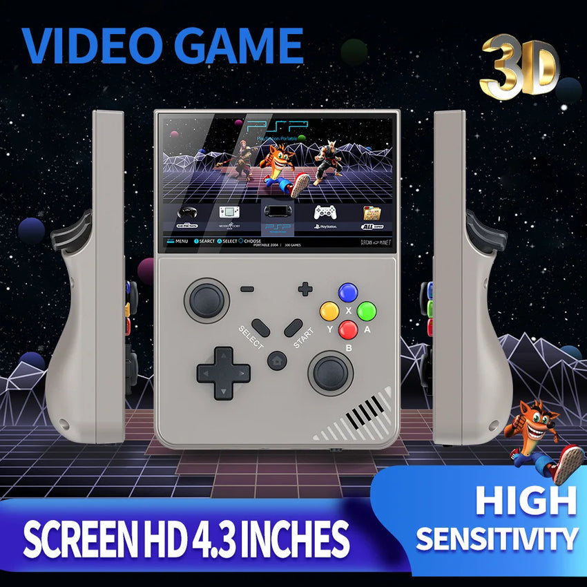 R43 M18 Pro Retro Handheld Video Game Console HD 4.3-inch LED Screen Original 3D Home 4K Large PSP PS1 Built in 25 Simulators