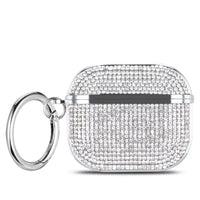Plated Sparkling Diamond Bluetooth Headphone Case for Apple AirPods 1 3 4th Gen Pro2 Keychain Shockproof Earphone Cover