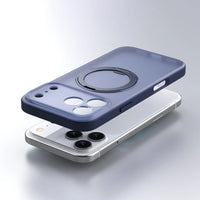 Upgraded 360 Magnetic Stand for iPhone 17 Pro Max Case with Camera Control, Fit for MagSafe with Ring, Mil-Grade Protection, Translucent Slim for iPhone 17 ProMax Case Ostand